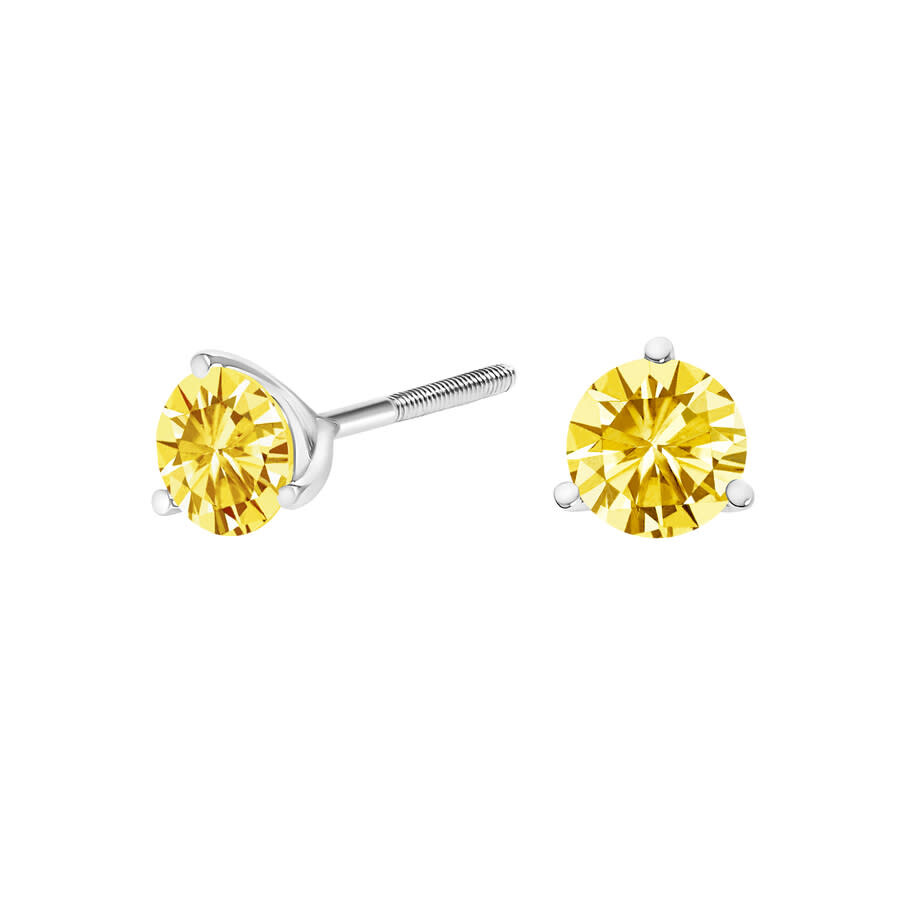 Haus Of Brilliance 14k Yellow Gold 3-prong Martini Set 1.0 Cttw Yellow Lab Grown Diamond Solitaire S In Yellow