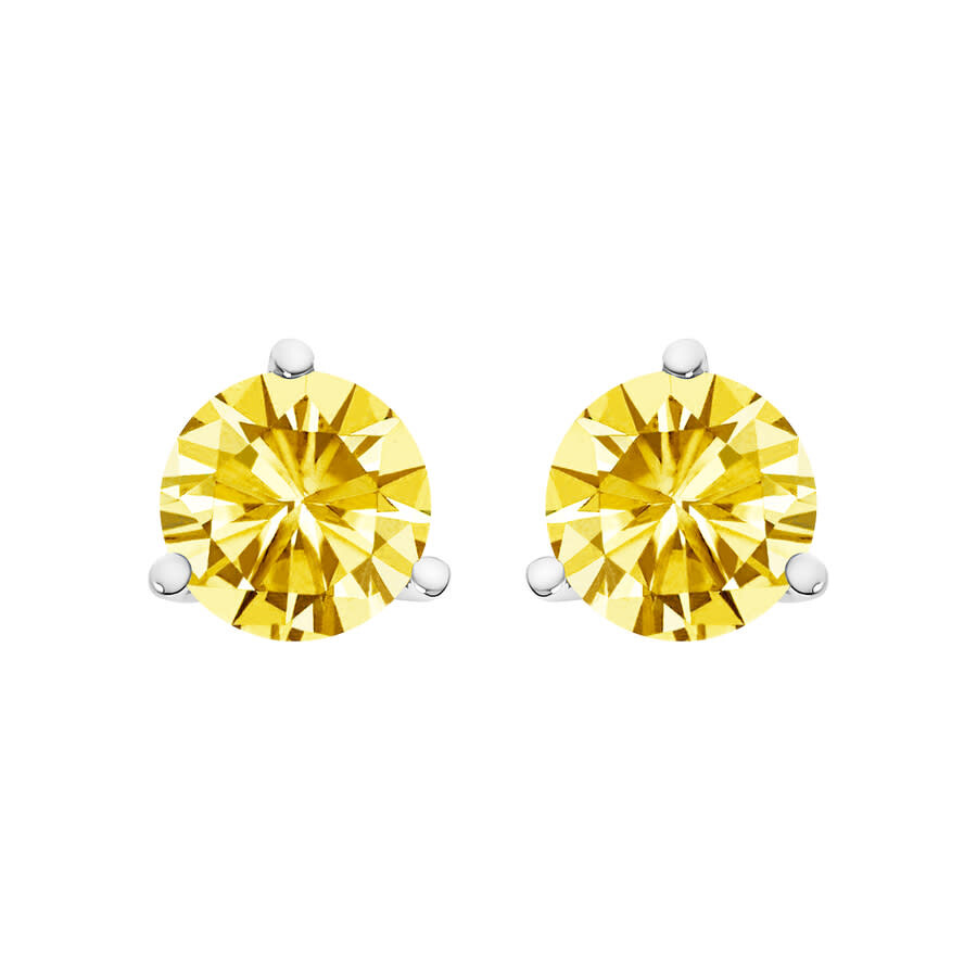 Haus Of Brilliance 14k Yellow Gold 3-prong Martini Set 1.0 Cttw Yellow Lab Grown Diamond Solitaire S In Yellow