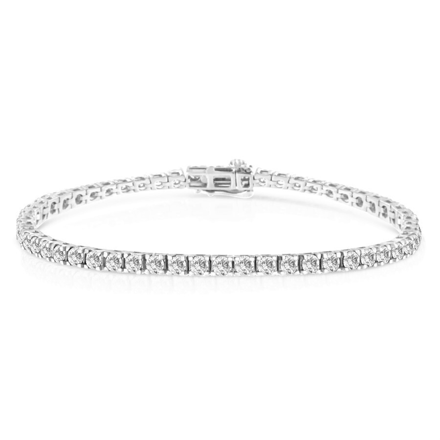 Haus Of Brilliance 14k White Gold 5.00 Cttw Prong Set Lab Grown Round Diamond Classic Tennis Bracele In White
