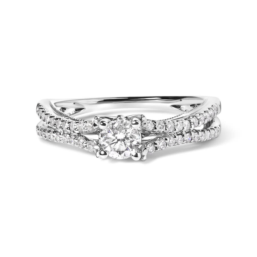 Haus Of Brilliance 14k White Gold 5/8 Cttw Diamond Split Shank Engagement Ring - Size 7 In White