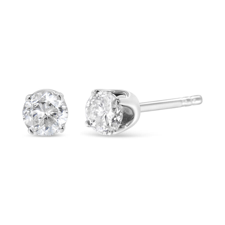 Haus Of Brilliance 14k White Gold 5/8 Cttw Round Brilliant-cut Lab Grown Diamond Classic 4-prong Pus In White