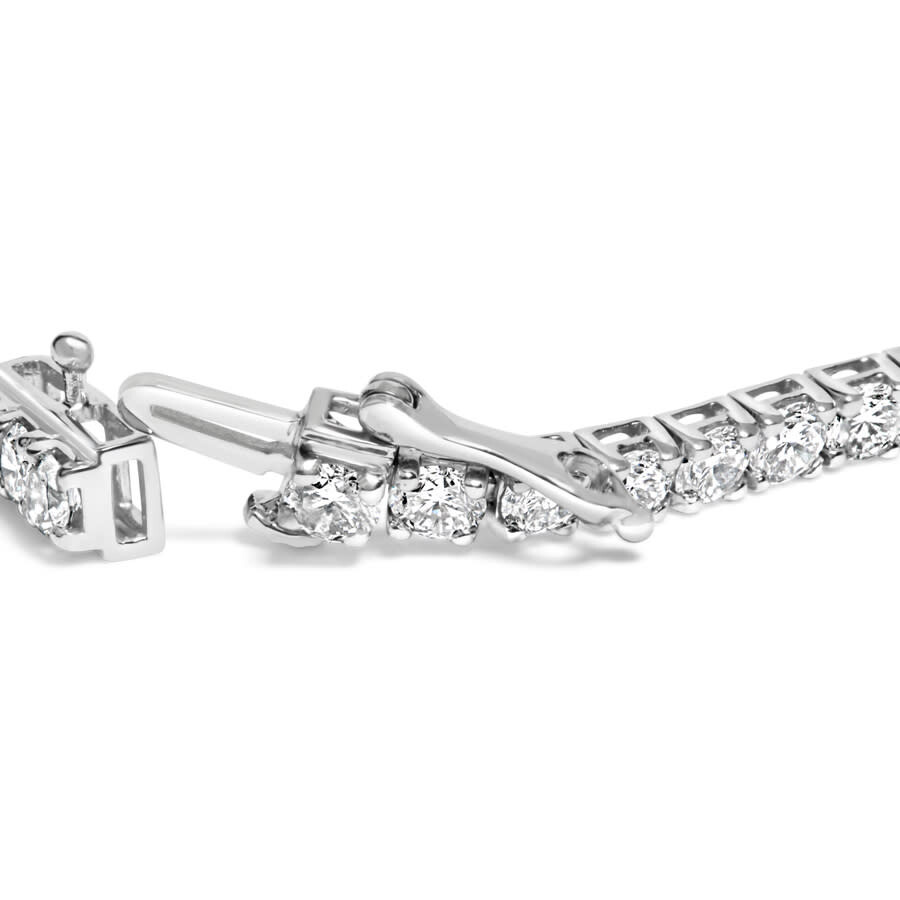 Haus Of Brilliance 14k White Gold 7.0 Cttw 4-prong Set Lab Grown Diamond 7" Tennis Bracelet In Metallic