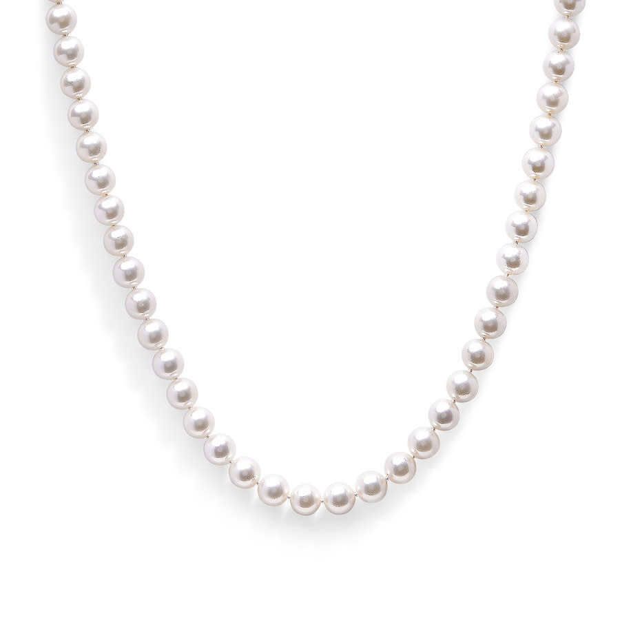 Haus Of Brilliance 14k Yellow Gold 8.0x8.5mm Akoya Pearl Strand Necklace In White