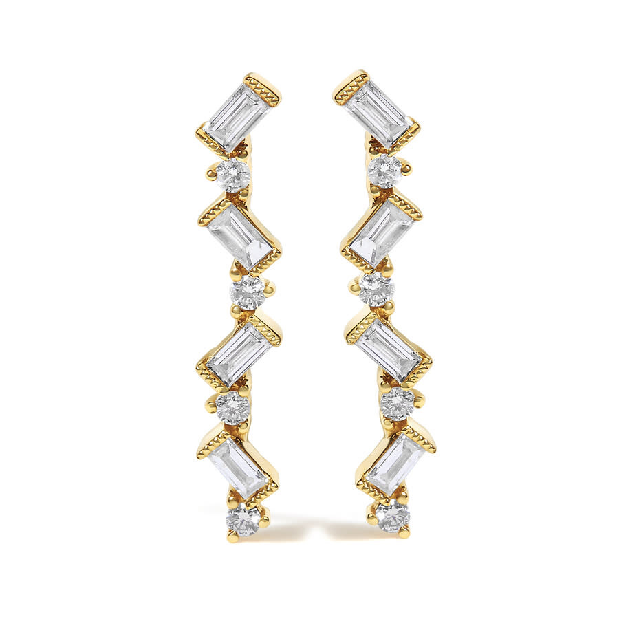 Haus Of Brilliance 14k Yellow Gold 1/2 Cttw Diamond Zig Zag Drop Earrings (i-j Color In Yellow