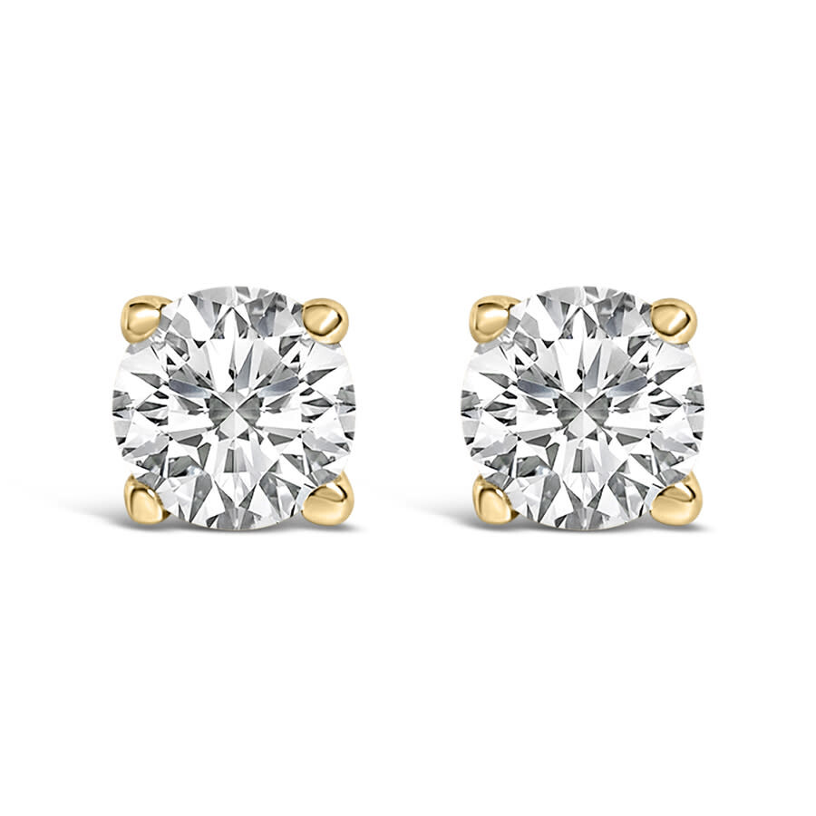 Haus Of Brilliance 14k Gold 1/2 Cttw Lab Grown Diamond Solitaire Stud Earrings In Gold