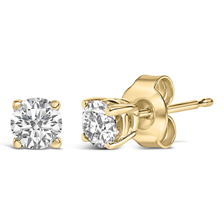 Haus Of Brilliance 14k Gold 1/2 Cttw Lab Grown Diamond Solitaire Stud Earrings In Gold