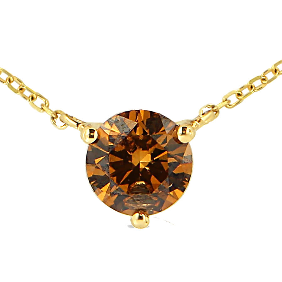 Haus Of Brilliance 14k Yellow Gold 1/2 Cttw Martini Set Lab Grown Yellow Diamond Solitaire 18" Penda In Yellow