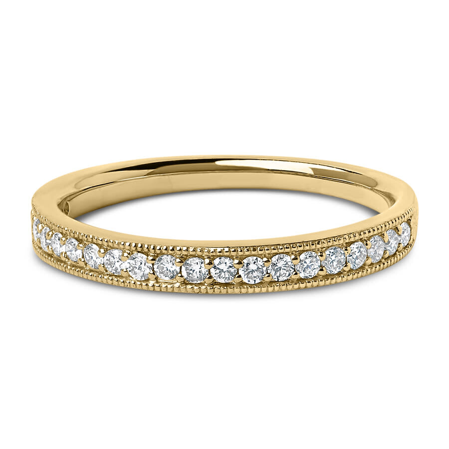 Haus Of Brilliance 14k Gold 1/4 Cttw Round Diamond Milgrain Wedding Band In Yellow