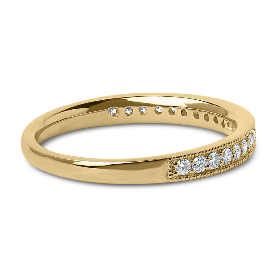 Haus Of Brilliance 14k Gold 1/4 Cttw Round Diamond Milgrain Wedding Band In Yellow