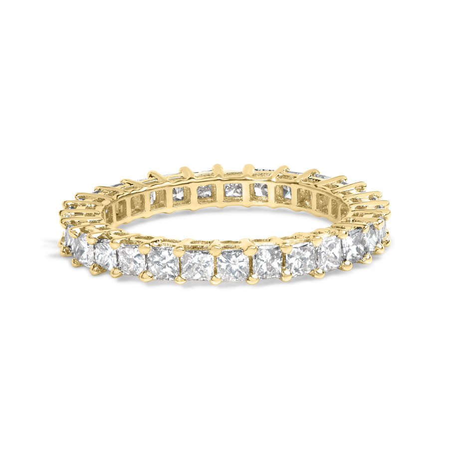 Haus Of Brilliance 14k Yellow Gold 2.00 Cttw Shared Prong Set Princess Cut Diamond Eternity Band Ring In Yellow
