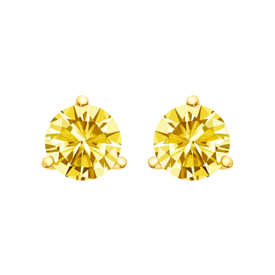 Haus Of Brilliance 14k Yellow Gold 3-prong Martini Set 1.0 Cttw Yellow Lab Grown Diamond Solitaire S In Yellow