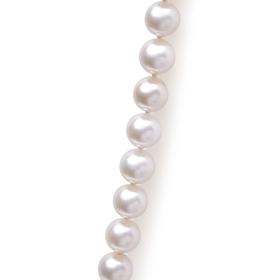 Haus Of Brilliance 14k Yellow Gold 8.0x8.5mm Akoya Pearl Strand Necklace In Metallic