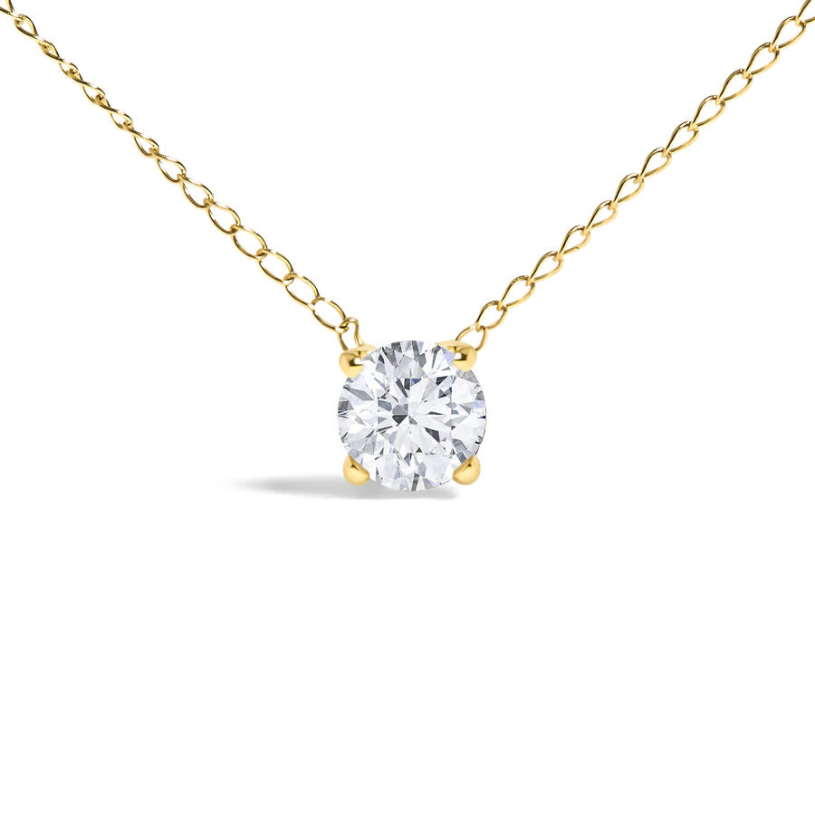 Haus Of Brilliance 14k Yellow Gold Floating 1/2 Cttw Lab Grown Diamond Solitaire Pendant Necklace -