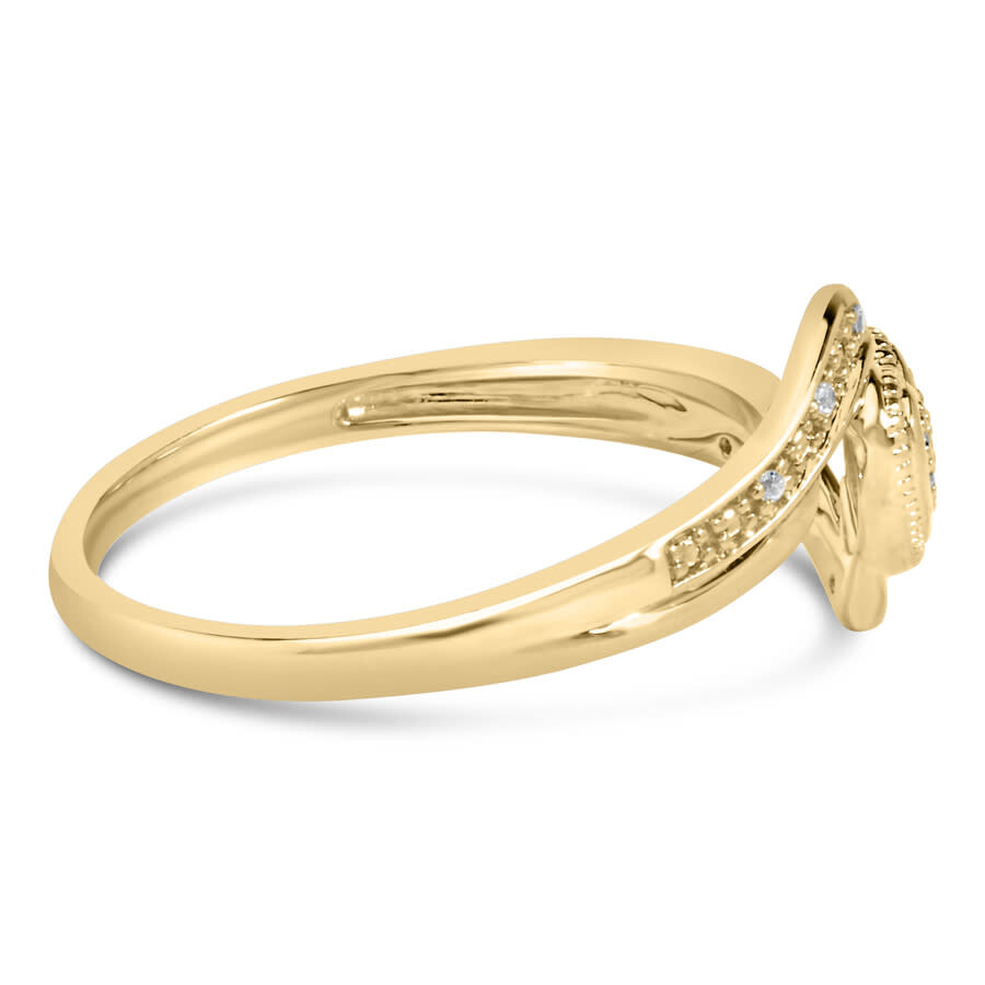 Haus Of Brilliance 14k Yellow Gold Plated .925 Sterling Silver Diamond Accent Filigree Heart Promise In Two Tone