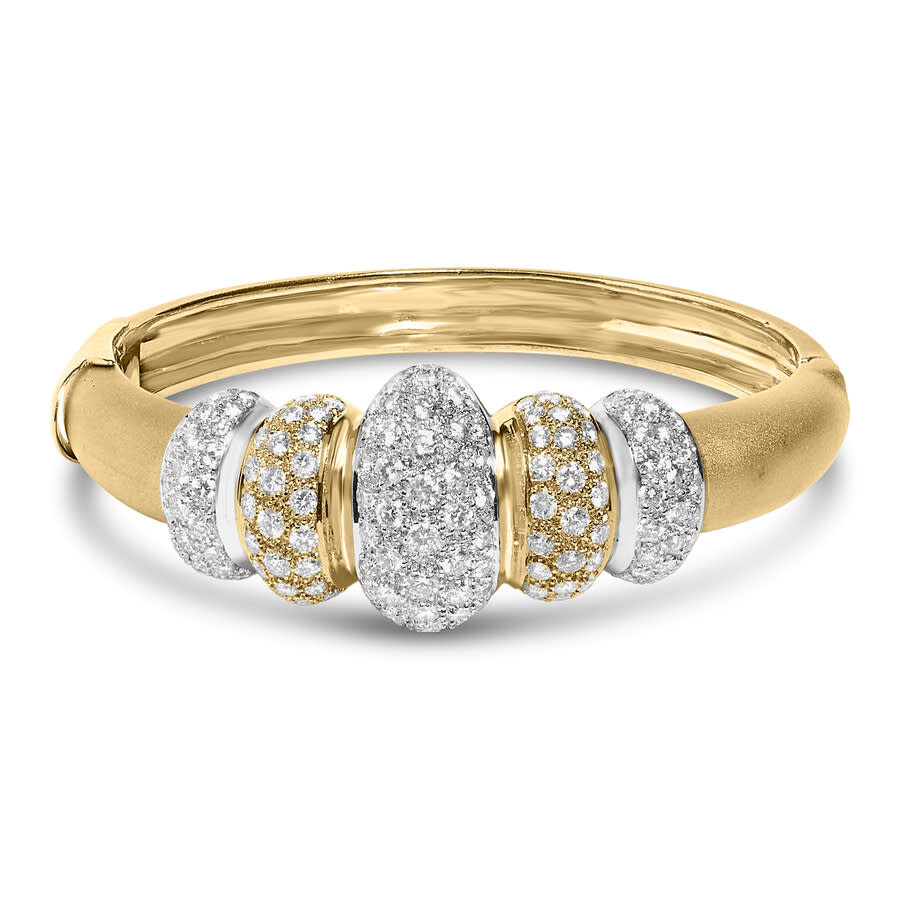 Haus Of Brilliance 18k Gold 6.00 Cttw Diamond Graduating Dome Bangle Bracelet (g-h Color In Multi