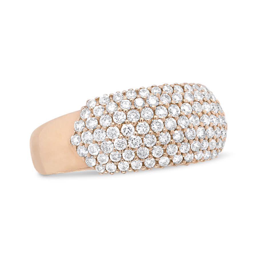 Haus Of Brilliance 18k Rose Gold 1.00 Cttw Diamond Multi Row Dome Band Ring (f-g Color In Pink
