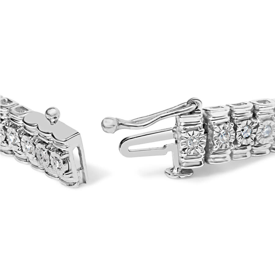 Haus Of Brilliance .925 Sterling Silver 1.0 Cttw Diamond Collar Line Link Bracelet (i-j Color In White