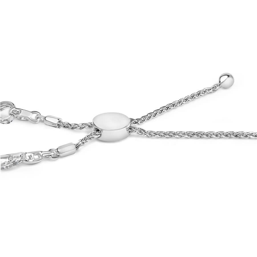 Haus Of Brilliance .925 Sterling Silver 1/2 Cttw Diamond Infinity Link Bolo Bracelet In White