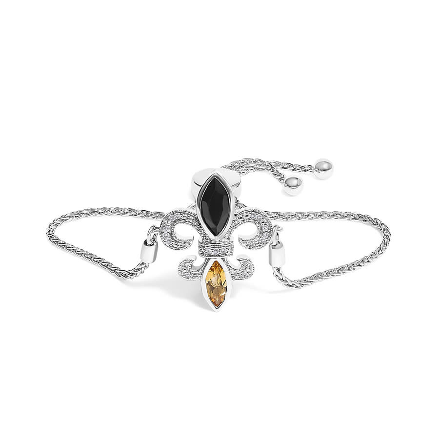Haus Of Brilliance .925 Sterling Silver Marquise Black Onyx In Silver