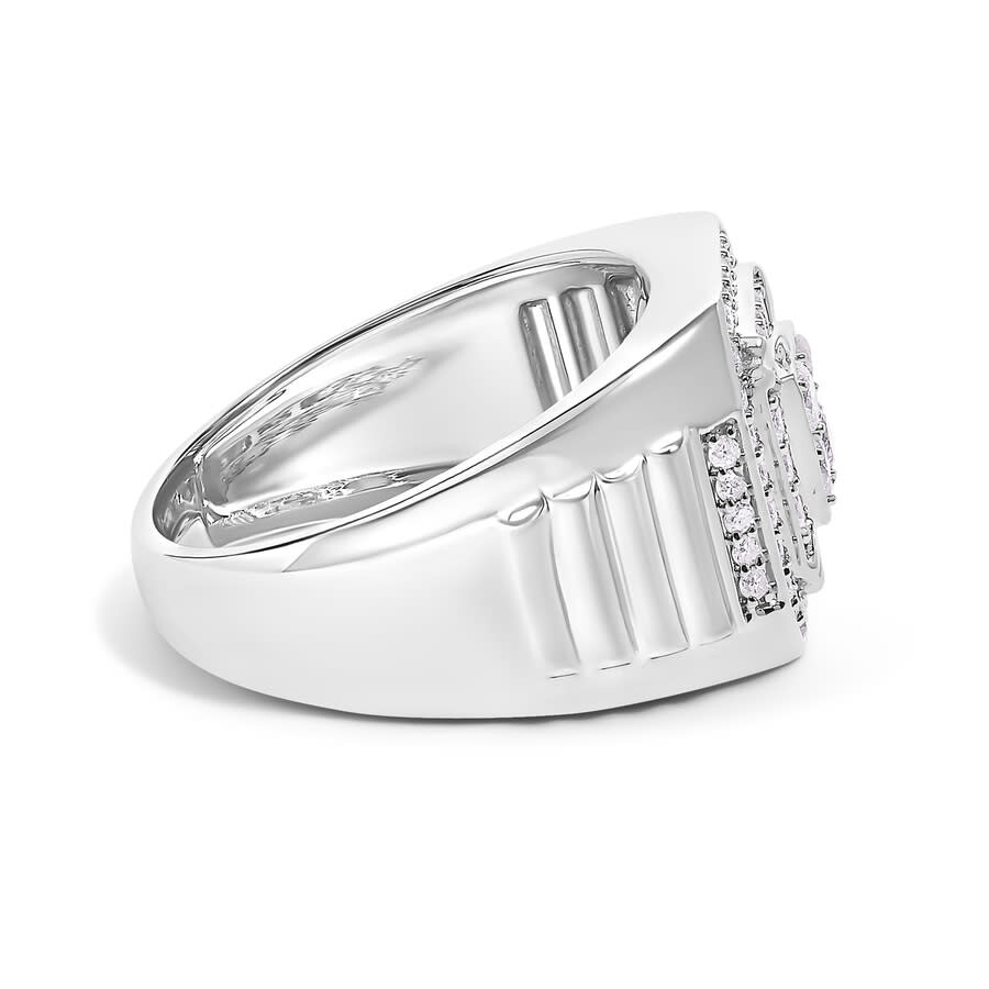 Haus Of Brilliance 14k White Gold Men's Diamond Band Ring In Metallic