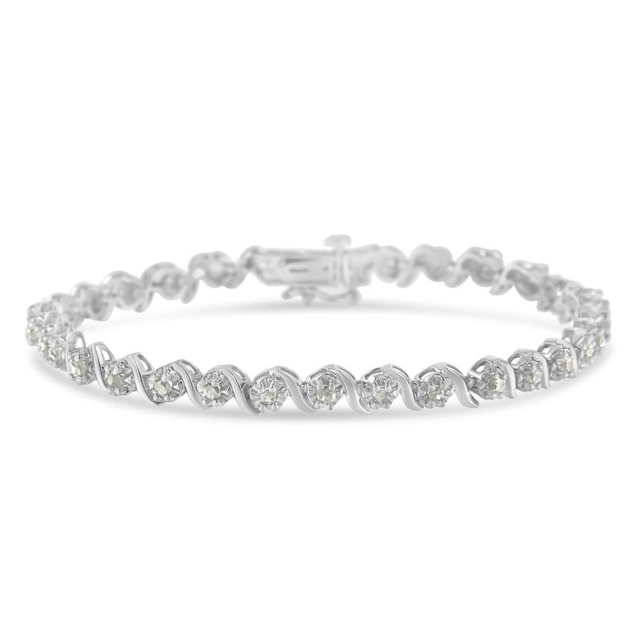 Haus Of Brilliance Sterling Silver 1ct. Tdw Diamond Spiral Link Bracelet (i-j In White
