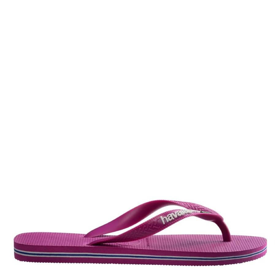 Havaianas Kids Brasil Flag Logo Flip-flops In Purple