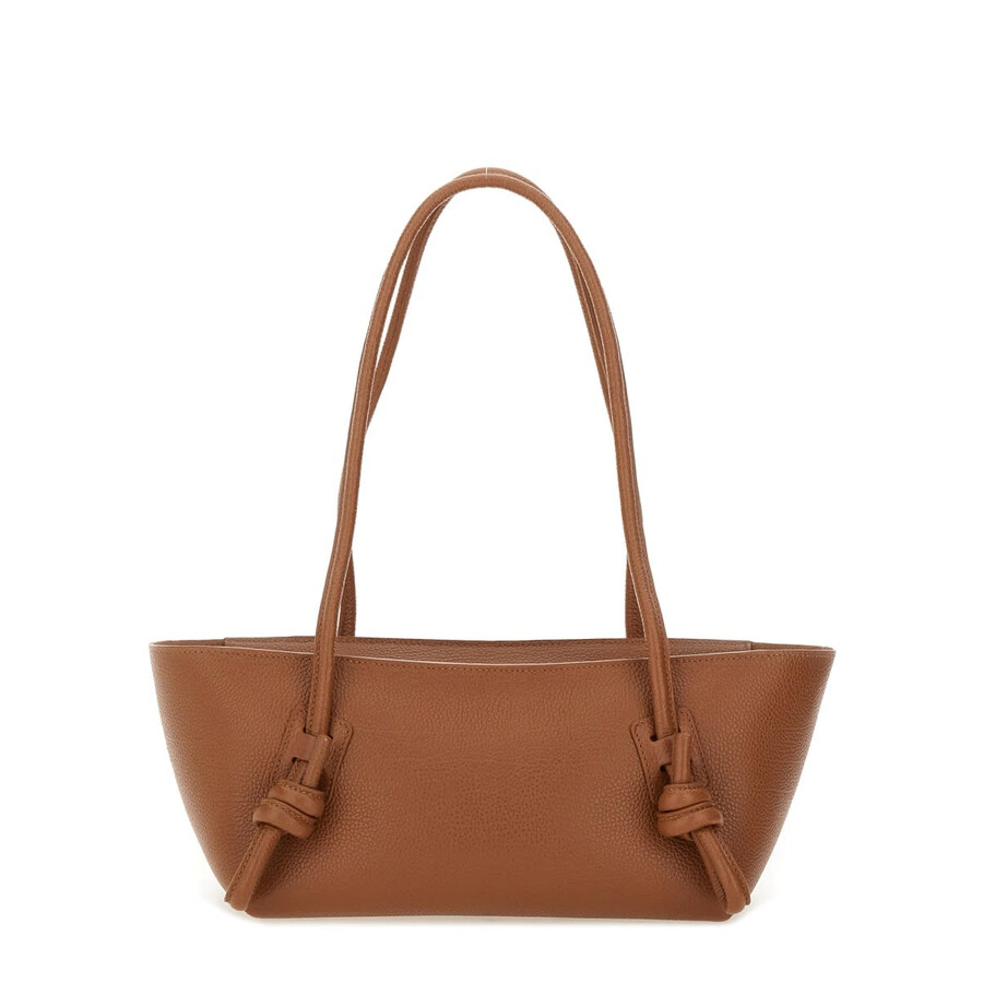 Hereu Textured Shoulder Bag Double Handles In Brown