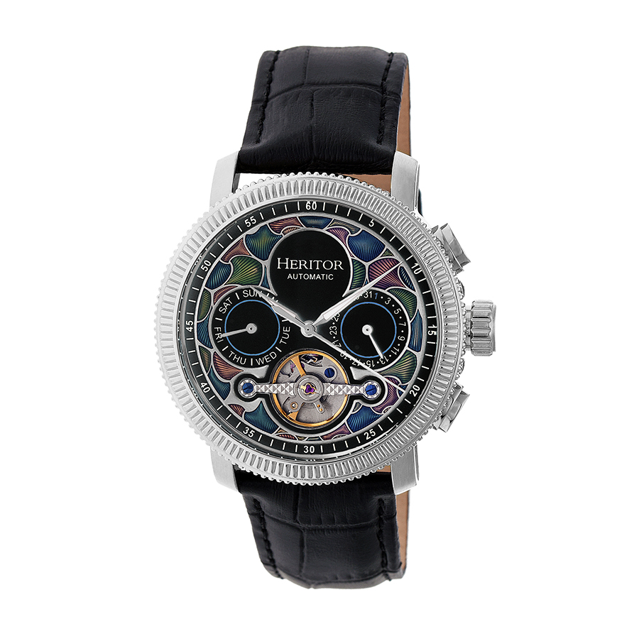 Heritor Aura Automatic Black Dial Men's Watch HR3501