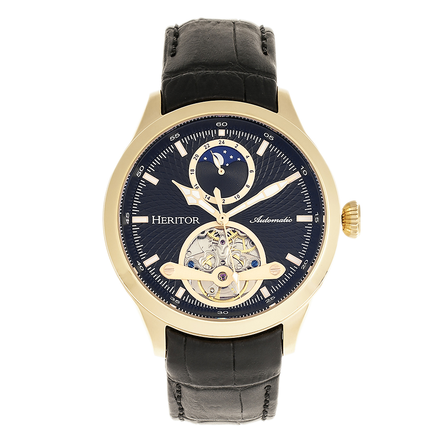 Heritor Gregory Automatic Navy Dial Men's Watch HR8104