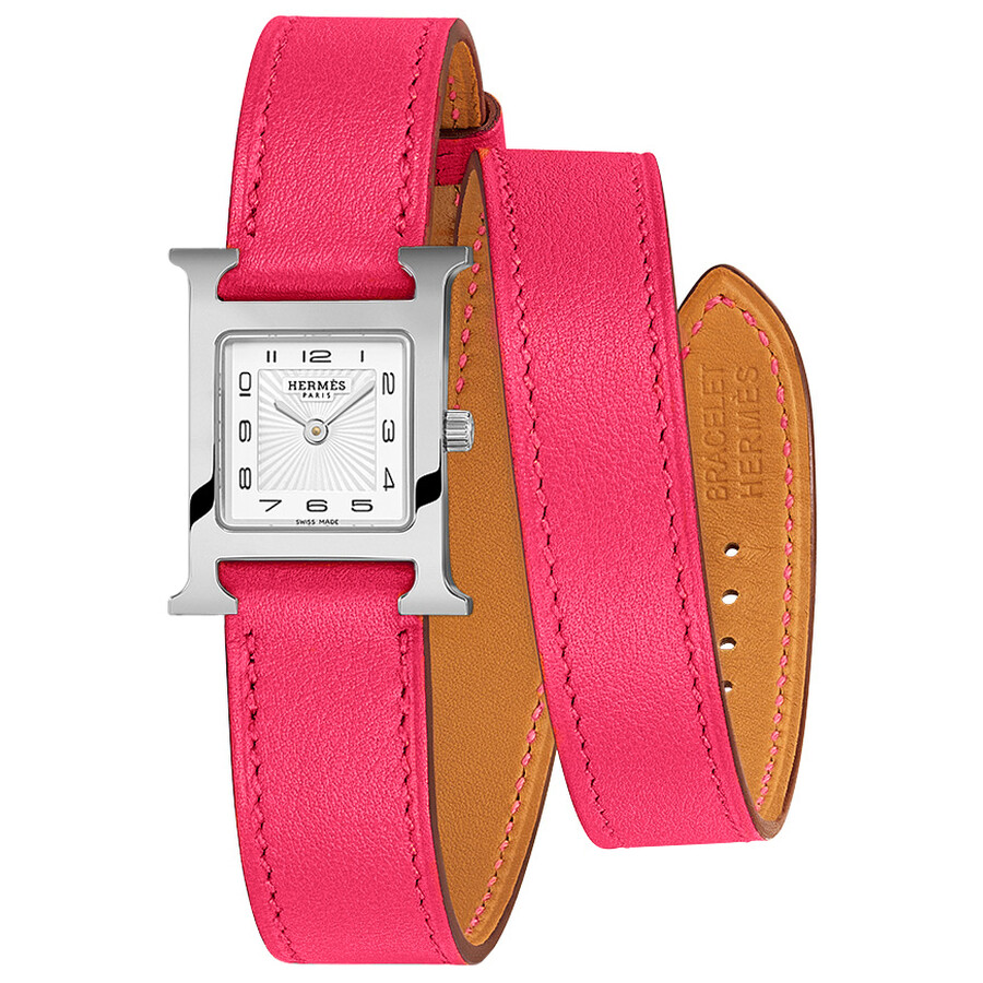 Hermes H Hour Quartz White Dial Ladies Watch W039354WW00 Watches