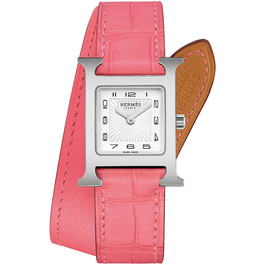 Hermes H Hour Quartz White Dial Ladies Watch W053169WW00 Watches