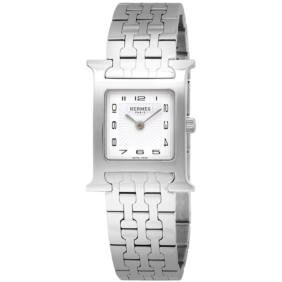 Hermes Heure H Quartz Diamond Mother of Pearl Dial Ladies Watch 041653WW00  - Watches, Heure H - Jomashop