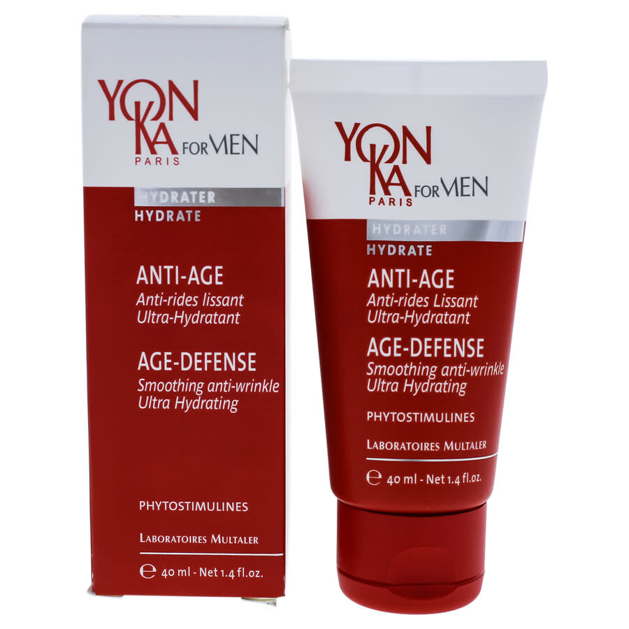 Yonka Hidrater Age-defense Smoothing Anti-wrinkle Cream By For Men - 1.4 oz Cream In Sand