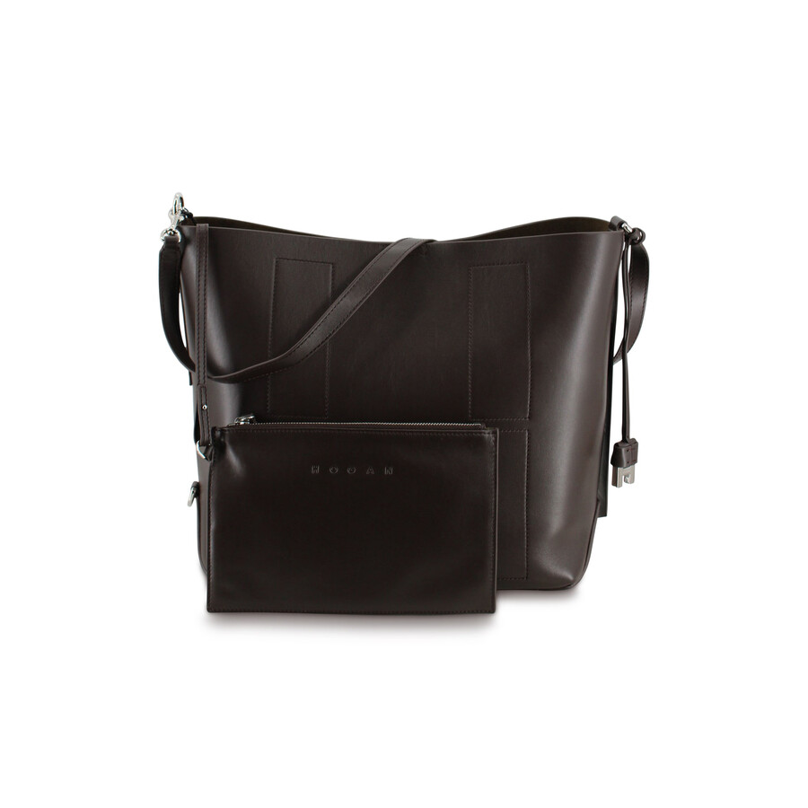 Hogan Womens Hobo Bag In Brown