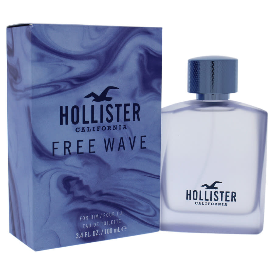 Hollister Men's Free Wave EDT Spray 3.4 oz Fragrances 0701021312041