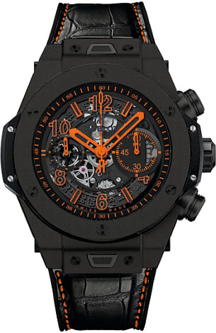 Big Bang King Orange Black Ceramic Dial Black Ceramic Men's Sports Watch