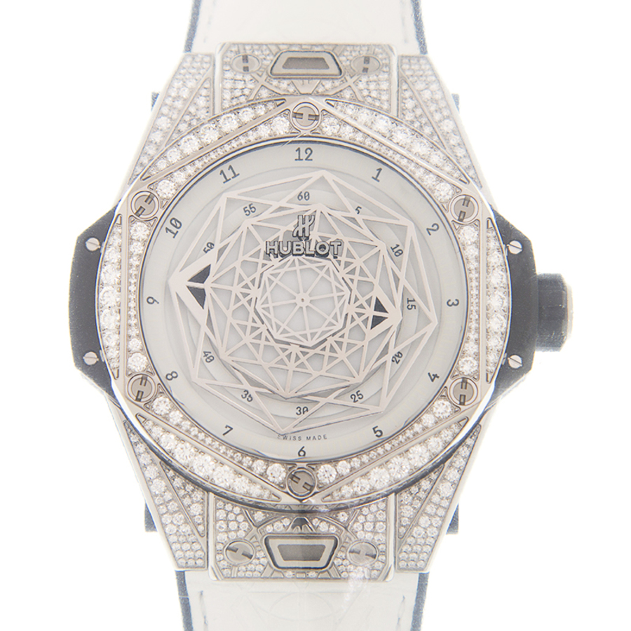 Big Bang Sang Bleu Automatic Diamond White Dial Unisex Watch