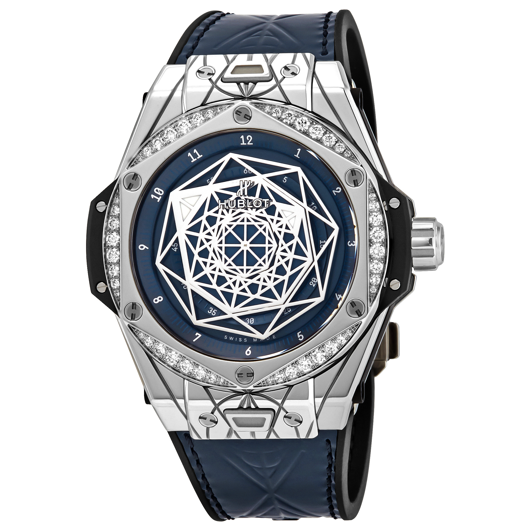 Hublot Big Bang Sang Bleu Diamond Blue Dial Ladies Watch 465.SS.7179.VR.1204.MXM19