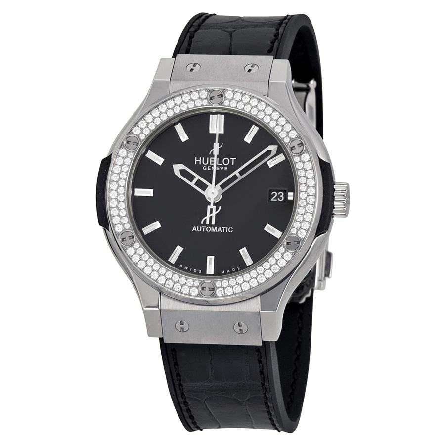 Classic Fusion Automatic Black Dial Black Leather Men's Watch 565NX1170LR1104