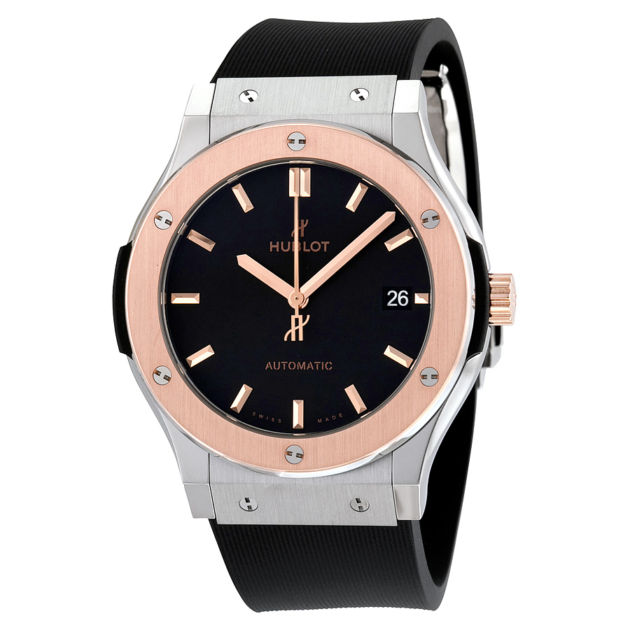 Classic Fusion Black Dial Black Rubber Men's Watch