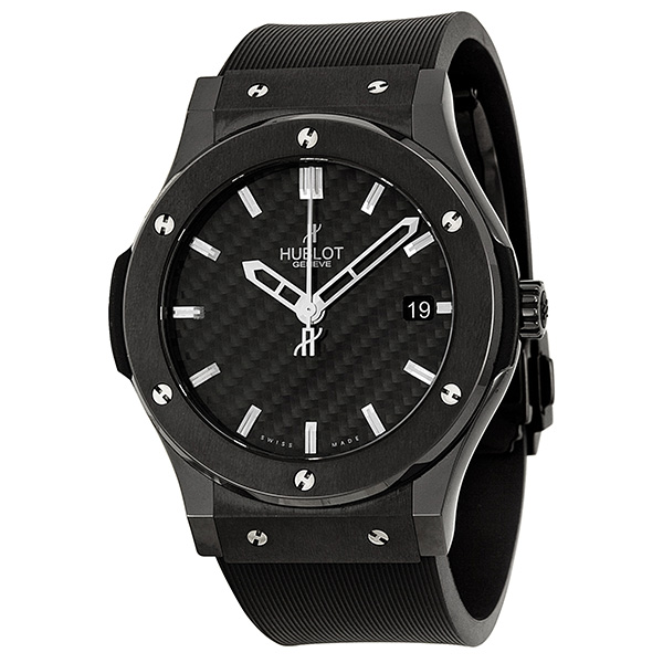 Hublot Classic Fusion Black Dial Ceramic Rubber Automatic Men's Watch 511CM1670RX