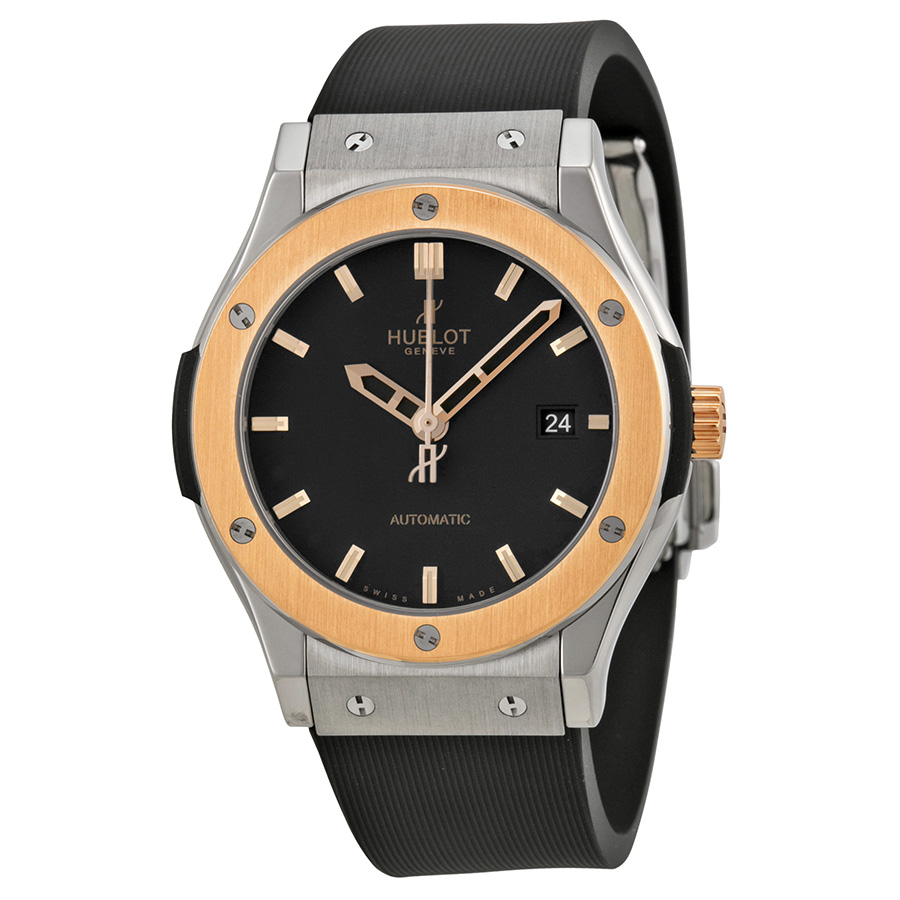 Hublot Classic Fusion Black Dial Rubber Men's Watch 542.ZP.1180.RX