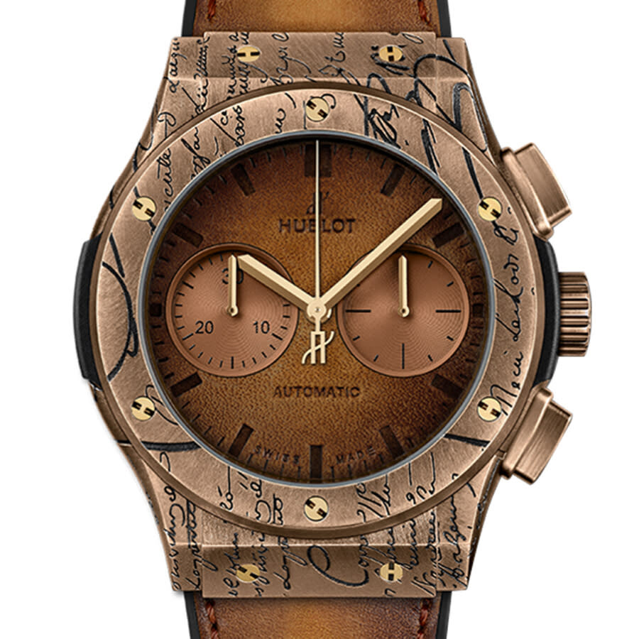 Shop Hublot Classic Fusion Chronograph Bertuli Brown Dial Men's Watch 521.bz.05ig.vr.ber19 In Bronze / Brown / Gold Tone