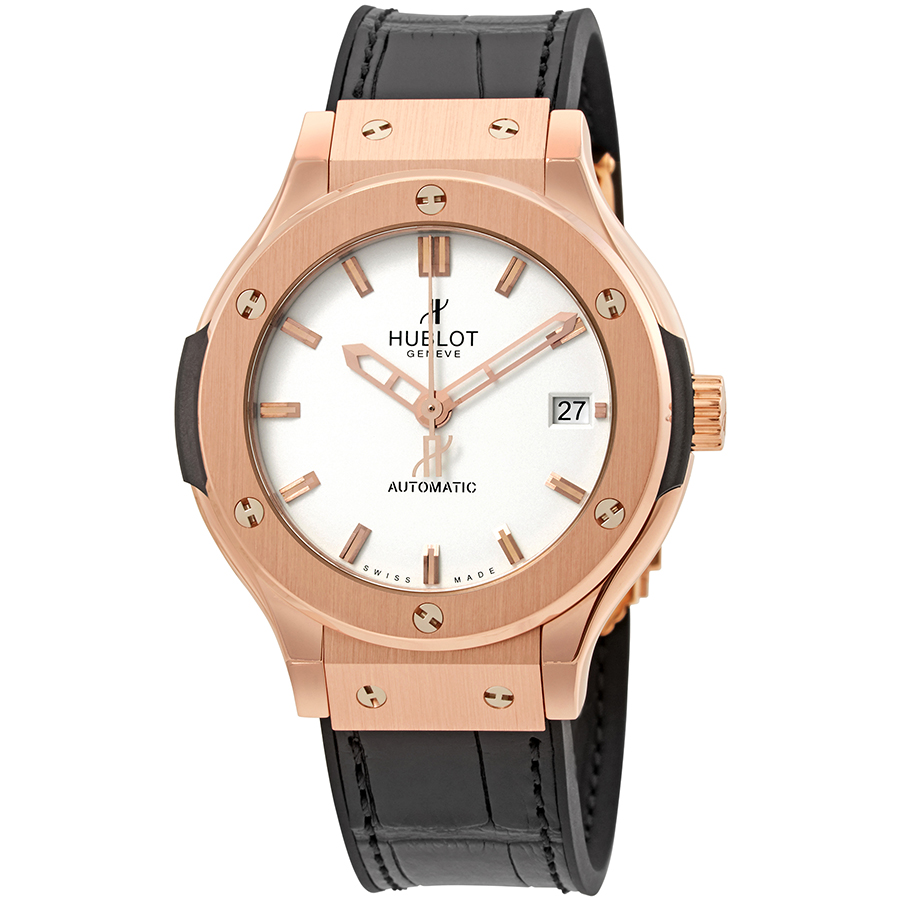 Hublot Classic Fusion 18kt Rose Gold White Dial Automatic Unisex Watch 565OX2610LR