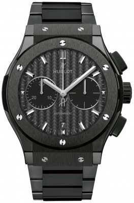 Hublot Classic Fusion Mat Black Carbon Fiber Dial Automatic Men's Chronograph Watch 521.CM.1771.CM
