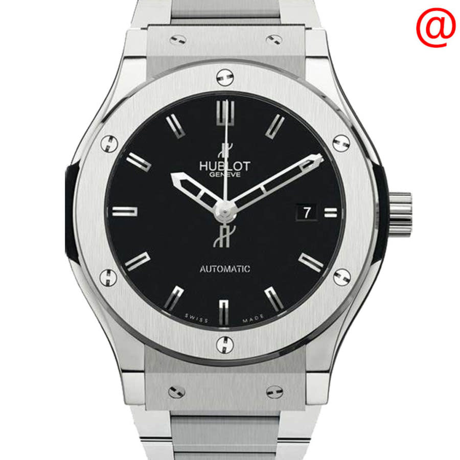 Hublot Classic Fusion Matte Black Dial Zirconium Case Titanium Bracelet Men's Watch 511.ZX.1170.NX