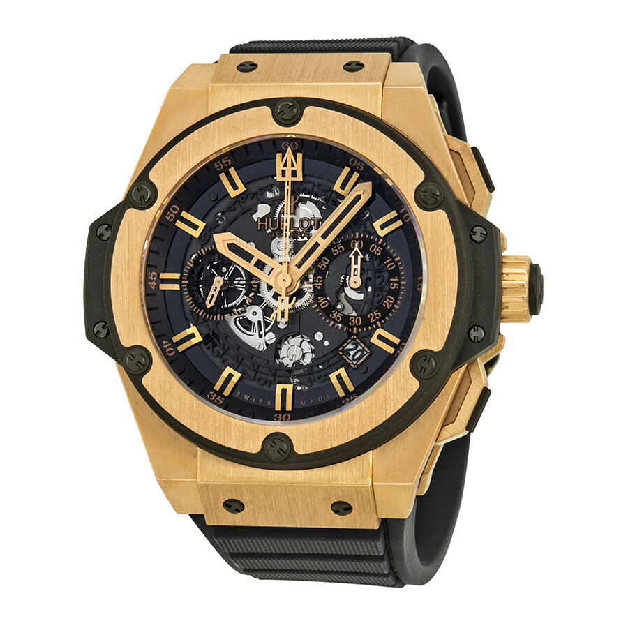 Hublot King Power Skeleton Dial Black Rubber Automatic Men's Watch 701