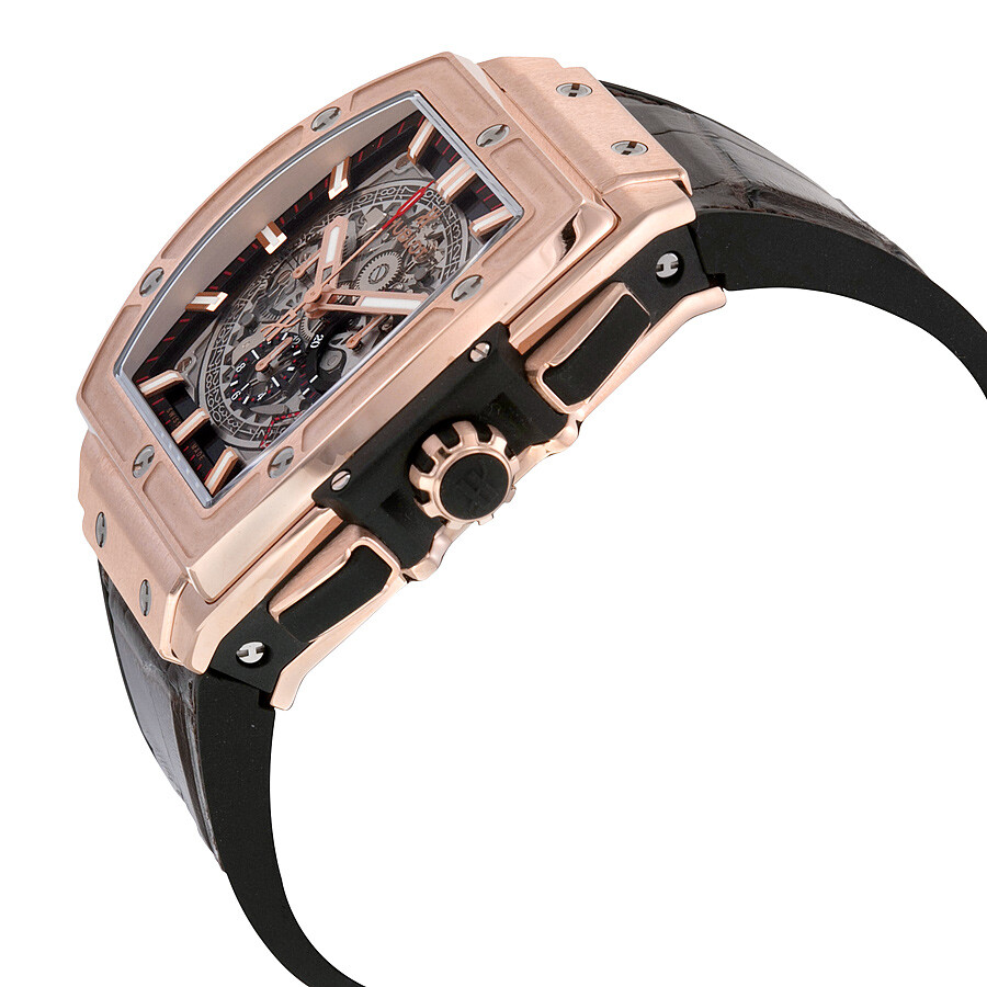 Shop Hublot Spirit Of Big Bang Automatic Skeleton Dial Men's Watch 601.ox.0183.lr In Black / Brown / Gold / Gold Tone / Skeleton