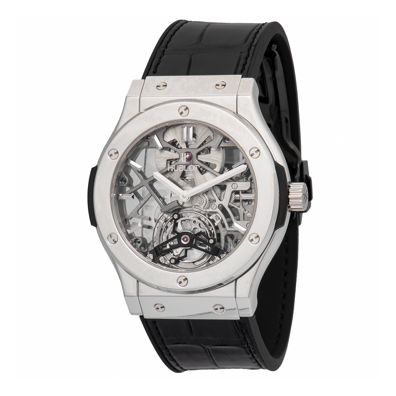 Hublot Ultra-Thin Skeleton Tourbillon Dial Skeleton Automatic Men's Luxury Watch 505.TX.0170.LR