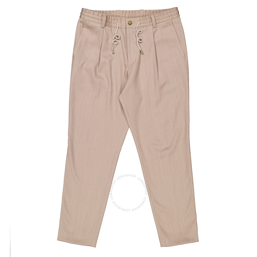 Hugo Boss Beige Drawstring Trousers In Beige